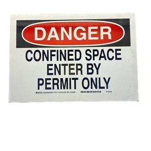 Brady Danger begrenzter Raum nur mit Genehmigung betreten 7""x10"" Aluminiumschild 84562 - Bild 1 von 6