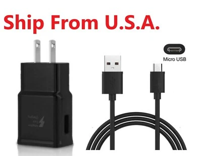  Adaptive Fast Charger Adapter + Micro USB Cable For Amazon Kindle  - Image 1 of 4