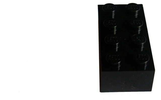 LEGO Bulk Bricks 2 x 4 Bricks 3458 - Black (Pack of 50)