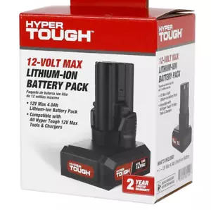 Hyper Tough 12V Max 4.0AH Lithium-Ion Rechargeable Battery - Picture 1 of 1