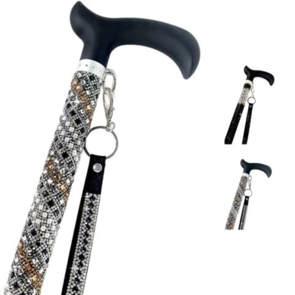 Jacqueline Kent Sugar Cane Adjustable Aluminum Crystal Cane - Image 1 of 1