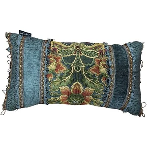 Jacobean Floral Dark Teal Rectangle Pillow J. Queen New York - Bild 1 von 3