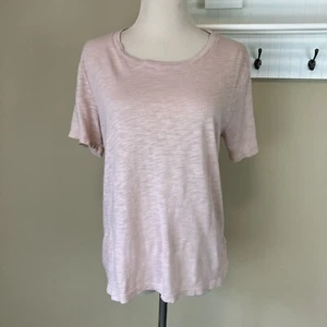 Splendid Short Sleeve Top Women’s XS Relaxed Crewneck Dust Neutral Pink - Picture 1 of 9