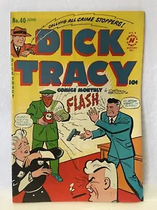 Dick Tracy Comics Monthly, June 1951, Vol1 No. 40 (Golden Age) Harvey Comics - Picture 1 of 4