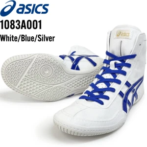 ASICS Wrestling Shoes 1083A001 EX-EO TWR900 White Blue Silver Japan - Picture 1 of 10
