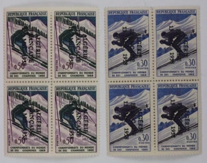 Francobolli Francia Algeria Francese #1019 #1020 MNH Campionato Mondiale di Sci 1962 - Foto 1 di 6