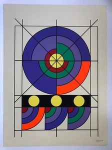 Edival Ramosa Purple Sin Título Optic Art Silkscreen Serigraph Brazil Abstract - Picture 1 of 3