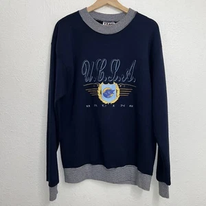 Vintage UCLA Bruins Sweatshirt Blue Crewneck Long Sleeve USA Made Size Large - Picture 1 of 6