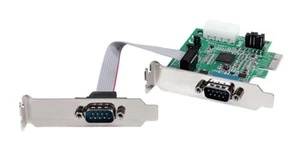 Startech.com 2 Port PCIe RS-232 Serial Card Low Profile PEX2S952LP 16950 UART - Picture 1 of 1