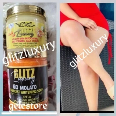 2pcs.Glitzluxury Oshaprapra 10D Molato Oshaprapra Soap, 👌& Exfoliating Scrub 👌 - Image 1 of 4