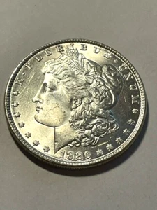 1886-P Morgan Silver Dollar Unc++ #21418 - Picture 1 of 5