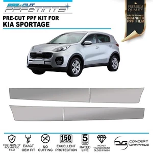 Lower Doors Stone Chip Scratch Guard Paint Protection film PPF for Kia Sportage - Picture 1 of 4