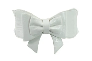 Cinturón elástico ancho elástico con acento de moño grande blanco Dancing Days - Imagen 1 de 4