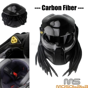 Carbon Fiber Motorcycle Helmet Full Face Predator Helmet DOT Approved - M Size  - Picture 1 of 9