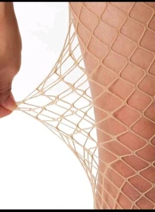 1 Pair Solid Hollow Out Plain Pantyhose Mesh Fishnet High Stockings Tights - Picture 1 of 4