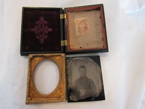 AMBROTYPE CIVIL WAR, CORPRAL, INTERNAL REV. HANDINITAL 15. AUGUST 1864, PATRIOTISCH - Bild 1 von 18