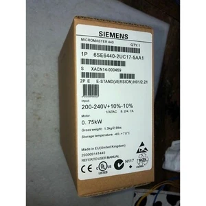 New Siemens 6SE6440-2UC17-5AA1 MICROMASTER440 without filter 6SE6 440-2UC17-5AA1 - Picture 1 of 2