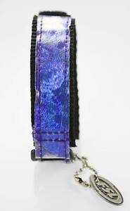 Fossil Unisex Purple Hologram Black Nylon Hook Loop Watch Strap 20mm