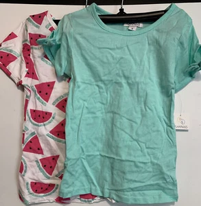 Flapdoodles Girl's T-Shirt Set Of 2, Aqua, 6 - Picture 1 of 5