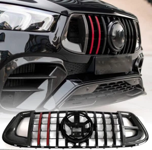 Parrilla de malla de parachoques delantero de carbono real apta para Mercedes Benz W167 GLE63 SUV 2021-24 - Imagen 1 de 15
