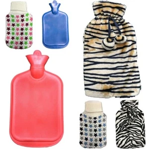 2L Hot Water Bottle Warmer Heat Soft Natural Rubber Bag w Knitted Cover Relaxing - Bild 1 von 7