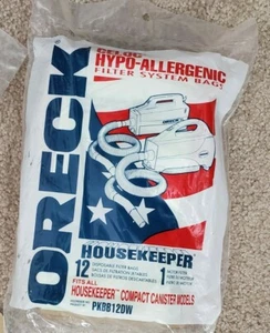 Oreck Set of 12 Vacuum Bags Model PK BB12DW Housekeeper Canister Model - Picture 1 of 2