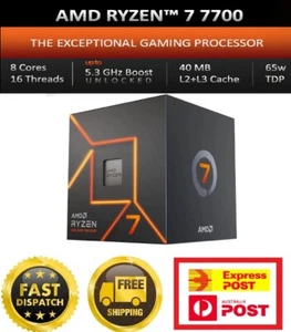 (New) AMD Ryzen 7 7700 Processor R7 7700 CPU 8-Core 3.8 GHz AM5 Processor - Picture 1 of 5