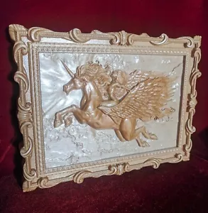 Photo épique en bois sculpté de licorne taille 10". - Photo 1 sur 2