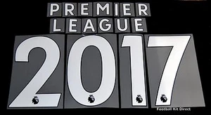 Official Premier League 2017/18/19 White Letter Name for Football Shirts  - Picture 1 of 1