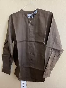 Goouch Men’s Button Up Long Sleeve Shirt Size XL New Color Brown - Picture 1 of 9