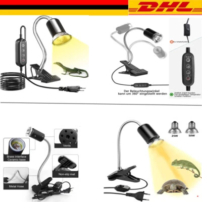 Schildkröten Wärmelampe Reptilien Terrarium Lampe UVA UVB 25W+50W Heizlicht - - Bild 1 von 4