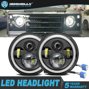 Faro LED de 7 pulgadas ojo de ángel luz DRL para Land Rover Defender 90 110 130 - Imagen 1 de 12