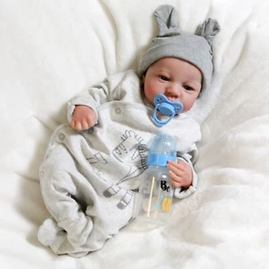 18'' Reborn Baby Dolls Vinyl Silicone Realistic Newborn Boy Doll Xmas Gift Real - Picture 1 of 7