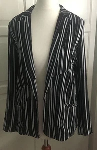 H&M Jacke Cardigan fürs Frühjahr / Sommer schwarz-weiß gestreift Größe 34 - Bild 1 von 2
