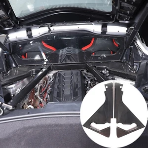 Dry Carbon Car Hood Hydraulic Base Cover Styling Trim For Corvette C8 2020-2025 - Picture 1 of 12
