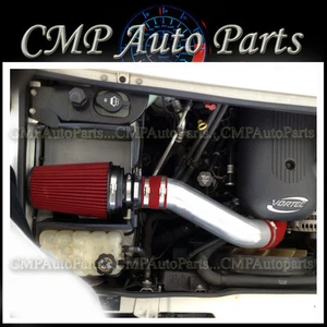 RED HEATSHIELD COLD AIR INTAKE KIT FIT 2003-2007 HUMMER H2 6.0 6.0L V8 ENGINE - Picture 1 of 2