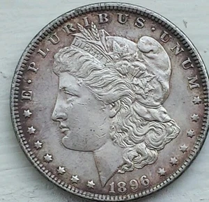 Very nice 1896-P Morgan Silver Dollar, Nice deep Natural Tone, Grades well! - Picture 1 of 1