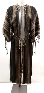 VINTAGE CLUTCH CARGO Brown Knit Wool Blend Midi Sweater Dress Size M - Picture 1 of 13