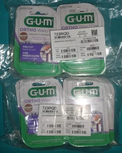 GUM ORTHO WAX SUNSTAR 6ER PACK VORGESCHNITTEN VITAMIN E LINDERUNG BEI REIZUNGEN NEU - Bild 1 von 7