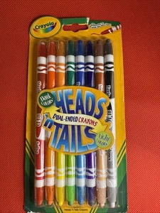 Crayola Köpfe & Schwänze zweiseitige Buntstifte dunkle & helle Farben 8 Buntstifte Neu - Bild 1 von 5