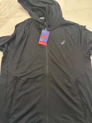 Sudadera con capucha ASICS Tech FullZip negra talla grande nueva con etiquetas Foto 1 de 3