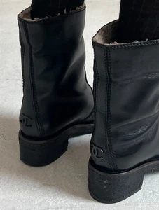 Chanel CC Back Logo Moto Boots - Picture 1 of 11