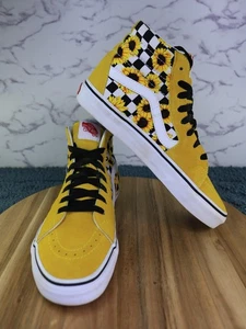 Sneakers Vans Old Skool girasole a scacchi giallo bianco scarpe ciao donna taglia 8 - Foto 1 di 24