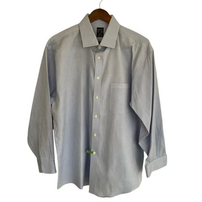 Joseph & Feiss Blue and White Small Gingham Dress Shirt - 17 1/2 - Image 1 of 4