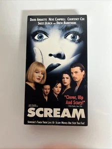 Scream 1996 VHS A Wes Craven Film Starring: Drew Barrymore, Courteney Cox - Picture 1 of 5