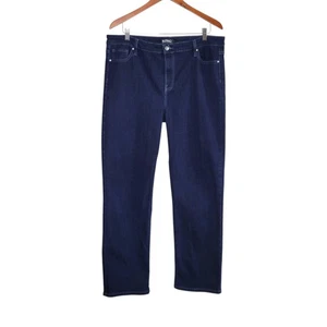 Buffalo David Bitton Alyssa High Rise Straight Jeans Size 14/34 Dark Wash Denim - Picture 1 of 8