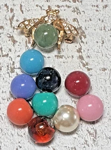 Spilla spilla intercambiabile intercambiabile Joan Rivers vintage Bee Ball anni 90 10 colori - Foto 1 di 8