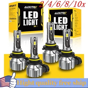 AUXITO 9005+9006 LED Headlight Kit bulb High Low Beam 6500K White 800000LM 4/8X - Picture 1 of 19