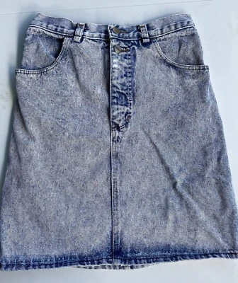 Falda vaquera vintage Forenza para mujer 8 azul lavado con ácido hecha en Italia Foto 1 de 4