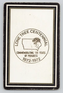Swap Card Lone Tree Centennial Iowa 1972 Seven of Spades 100 Years of Progress - Picture 1 of 2